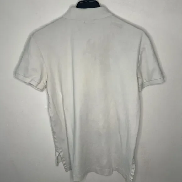 Polo Ralph Lauren Men's Classic Soft Cotton Polo S White Cream "1 stains - Picture 4 of 6